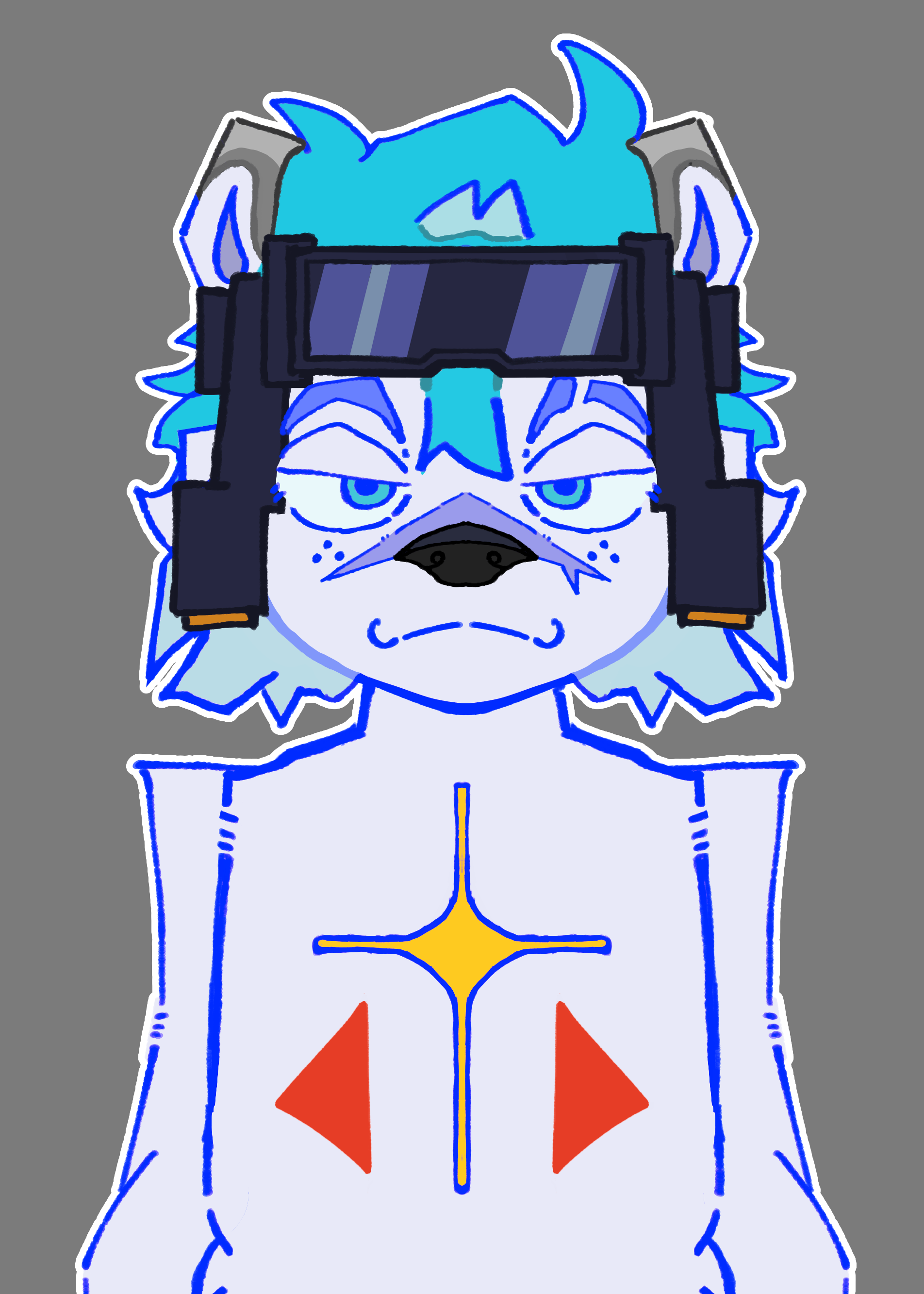 Whixi / Thea — reference sheet (half body)